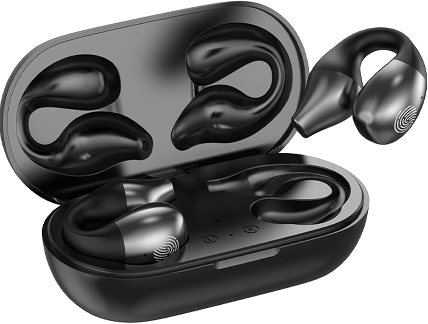 Open Ear Earbuds Wireless Ear Clip Bone Conduction Headphones Long