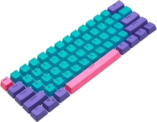 Owpkeenthy WHYSP PBT Keycaps 60% for 60 Percent Keyboard OEM Profile Backlit Key Cap Replacement 6.25U Space Bar