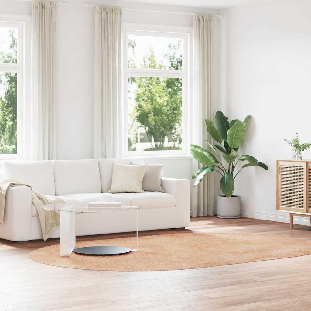 Tapis antidérapant beige NAVARRA 300 x 200 cm facile d'entretien pour intérieur et extérieur