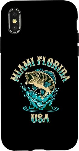 Miniatura 7 de Funda con diseño de pesca para iPhone 12 Pro Max Miami Florida USA