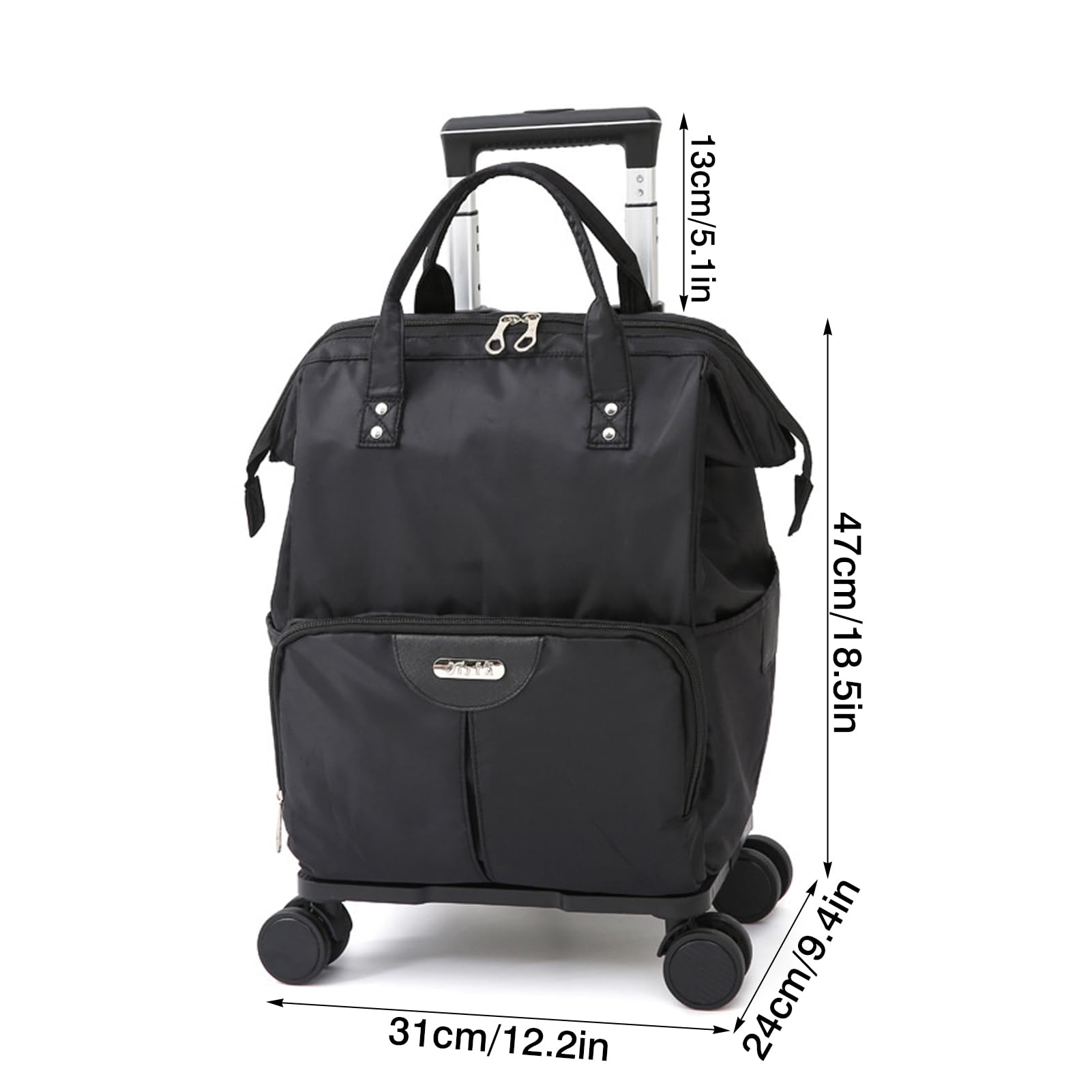 Bolsa con Ruedas para Mochila para Hombre Mujeres Mochila de Trabajo Bolsa Roller para Viajes Profesionales Negocios Viajes，Magenta：Mediano