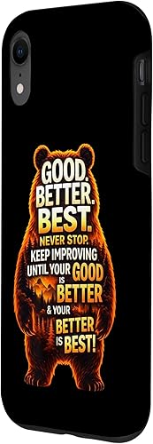 Miniatura 2 de Good Better Best Never Let It Rest Quote Bears Motivation Case for iPhone XR