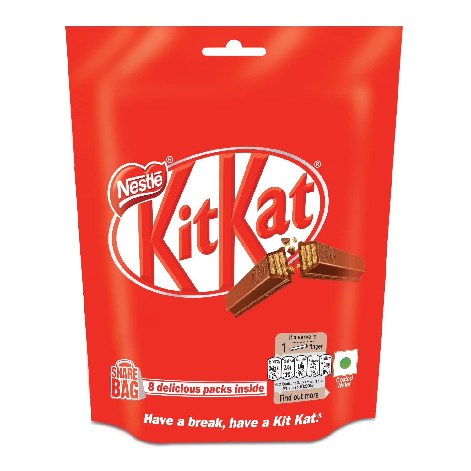 Nestlé KITKAT 2 Finger Chocolate Covered Wafer Bar, (7unitx18g Tablet)- 126 grams (B07X2XV4YX) Amazon Price History, Amazon Price Tracker
