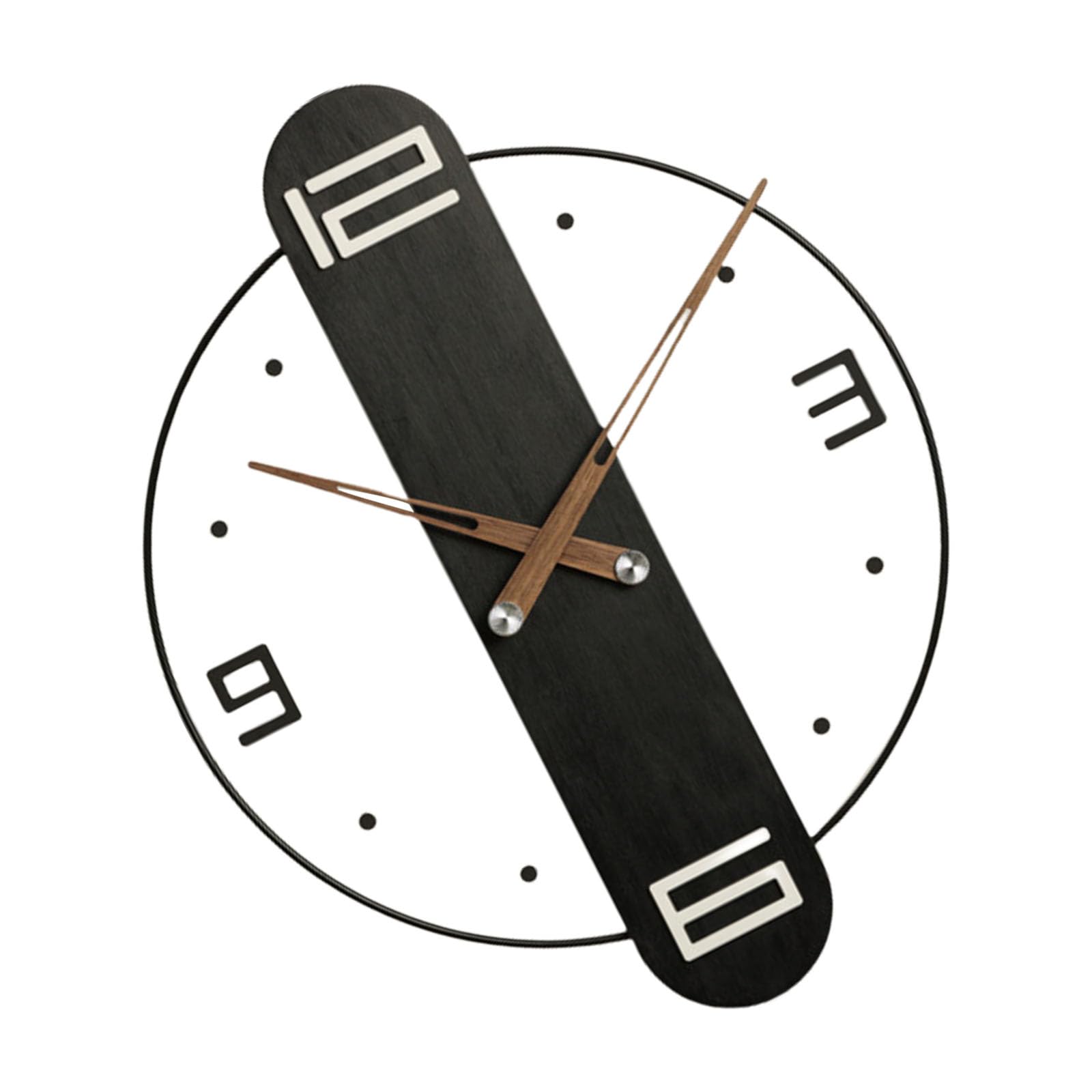 YWLUUOO Modern Wall Clock with Clear Acrylic Face, Noiseless Movement, Farmhouse Decor for Kitchen, Study, Home Modern Decorative Wall Clock