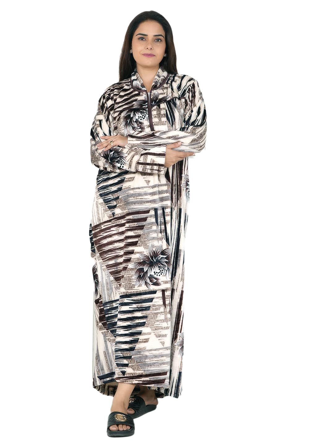 anglina Women's Winter Care Winter Wear Full Sleeve Super Soft Fleno Kambal Woolen Nighty/Maxi/Nightgown/Nightwear WSR-184-picture-15