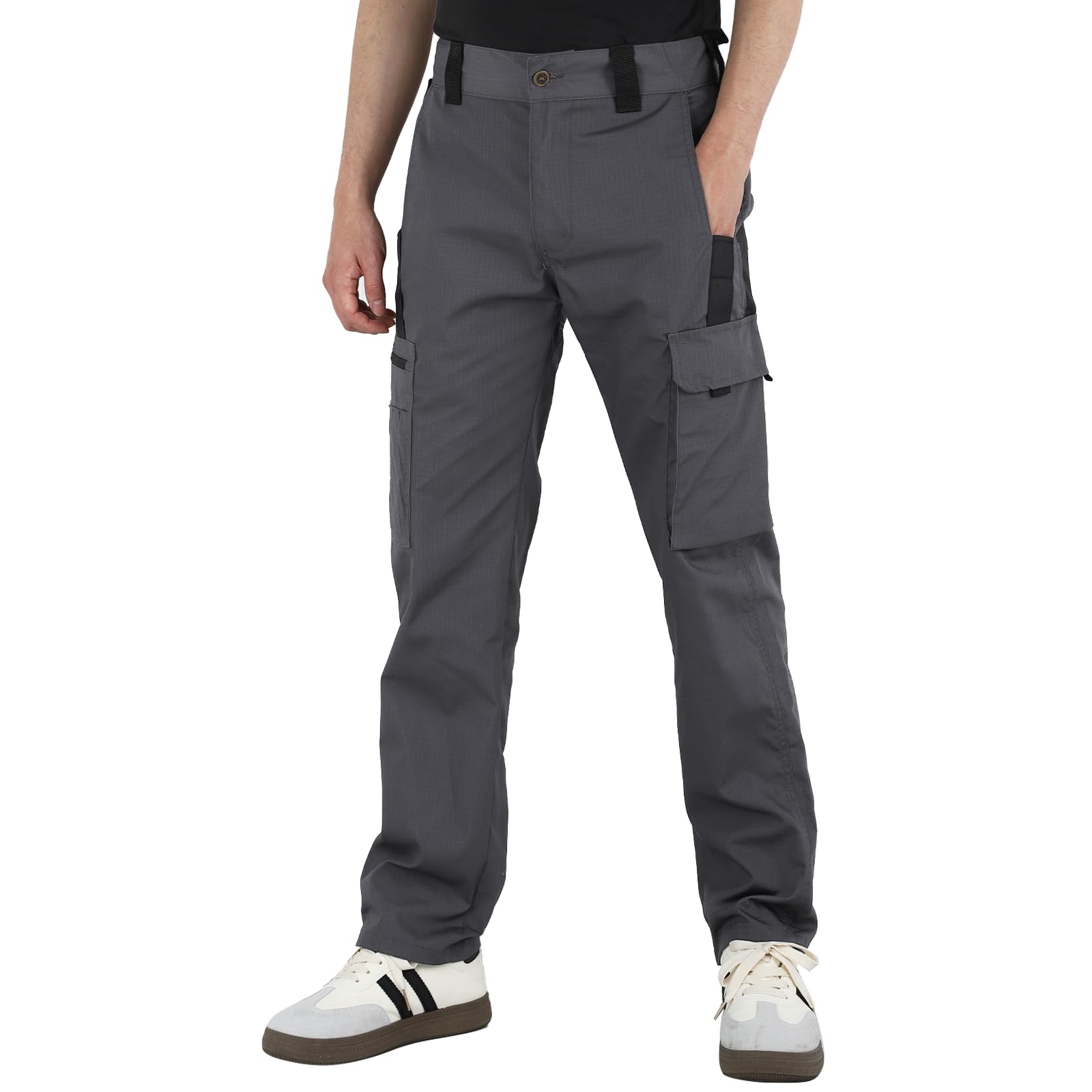 Pantalones de Trabajo de Hombre con Múltiples Bolsillos Pantalones Cargo Resistentes para Actividades al Aire Libre para Senderismo y Acampada