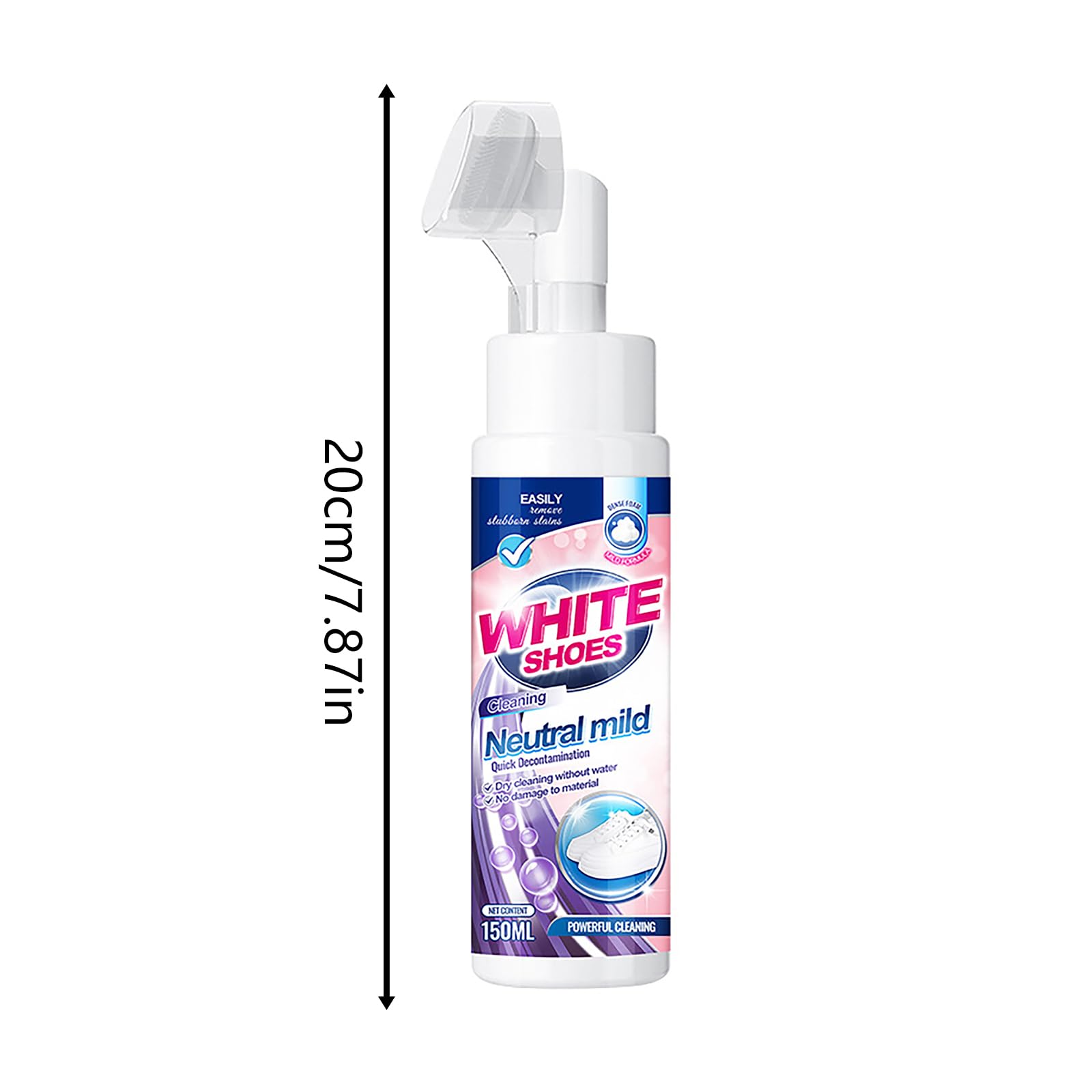 150ml Sneaker Reiniger - Reinigungs Aufhellschaum Für Schuhe, Sofort hellweiße Schuhe, Neu Multifunctional Foam No-Rinse Cleaner für Sneaker Canvas Leder Wanderstiefel(6 Stück)