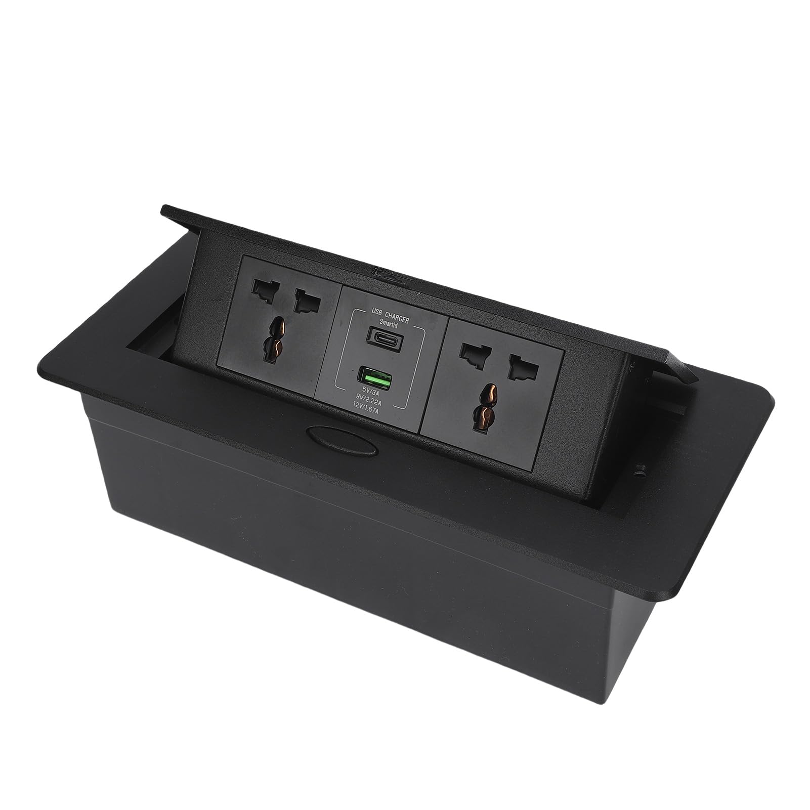 Dpofirs Pop -up Power Strip, 2 Gniazda AC Desktop Pop -Up Outlet 16a 4000W na Biuro