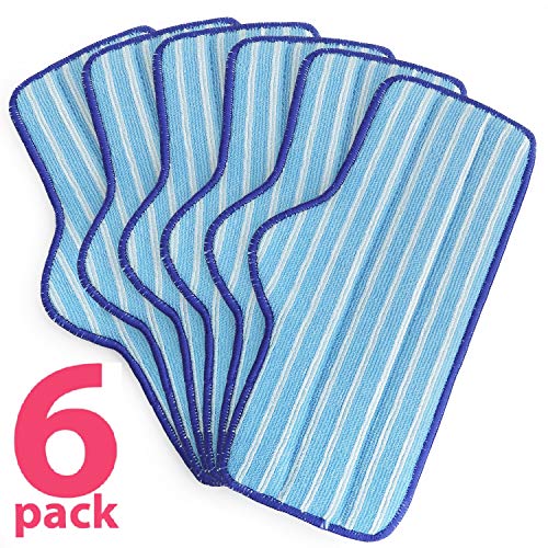 Flintar 6 Packs of Premium Microfiber Pads, Compatible with Dupray Neat Steam Cleaner