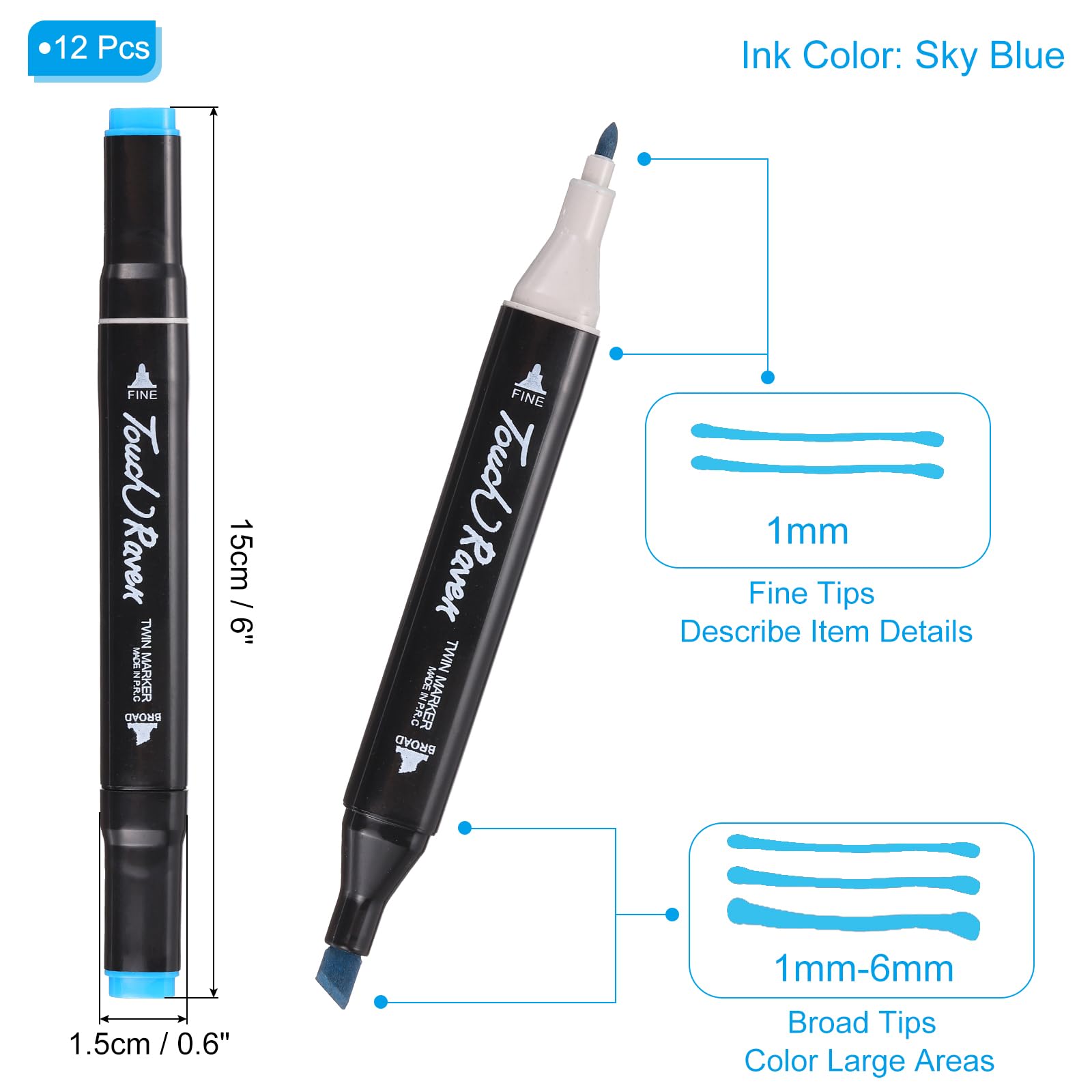 PATIKIL Dual Tip Alcohol Art Markers - Image 2