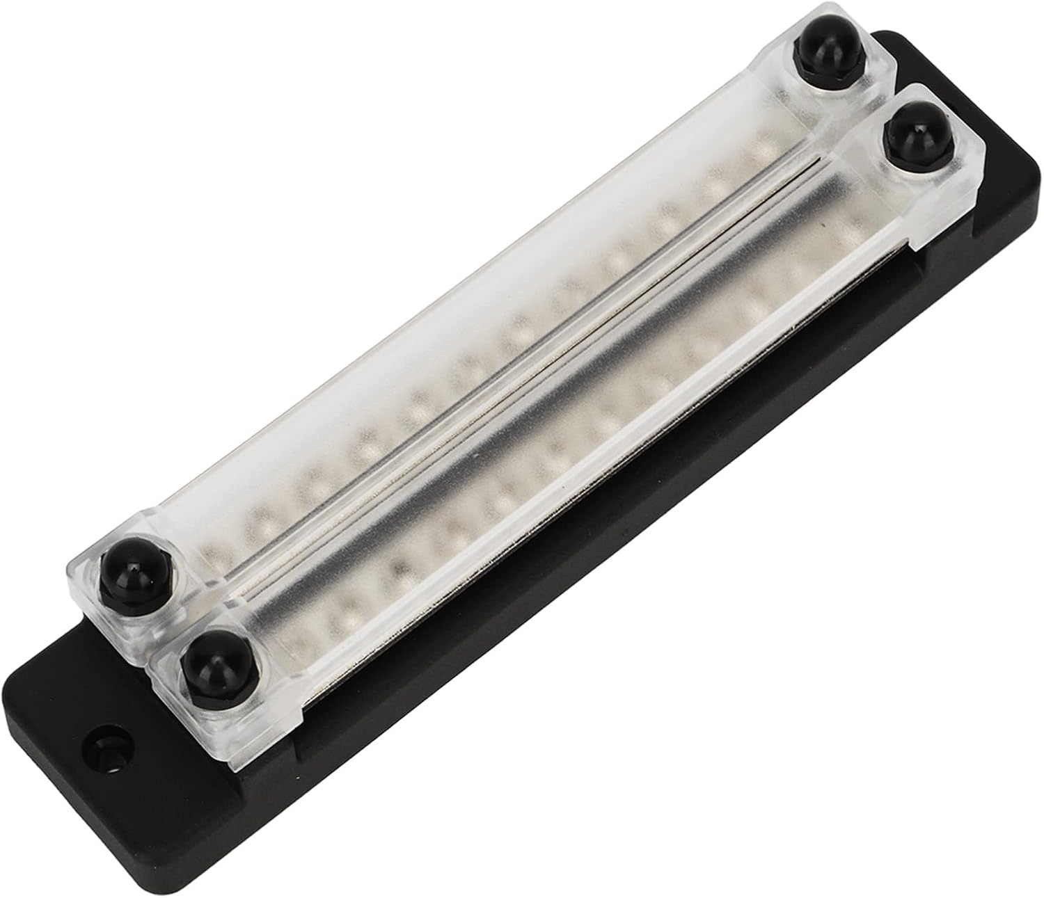 Power Distribution Terminal Block 12 Way 150A 1248V Stainless Steel Bus Bar with Polycarbonate Cover for Marine Automotive RV Electrical Systems