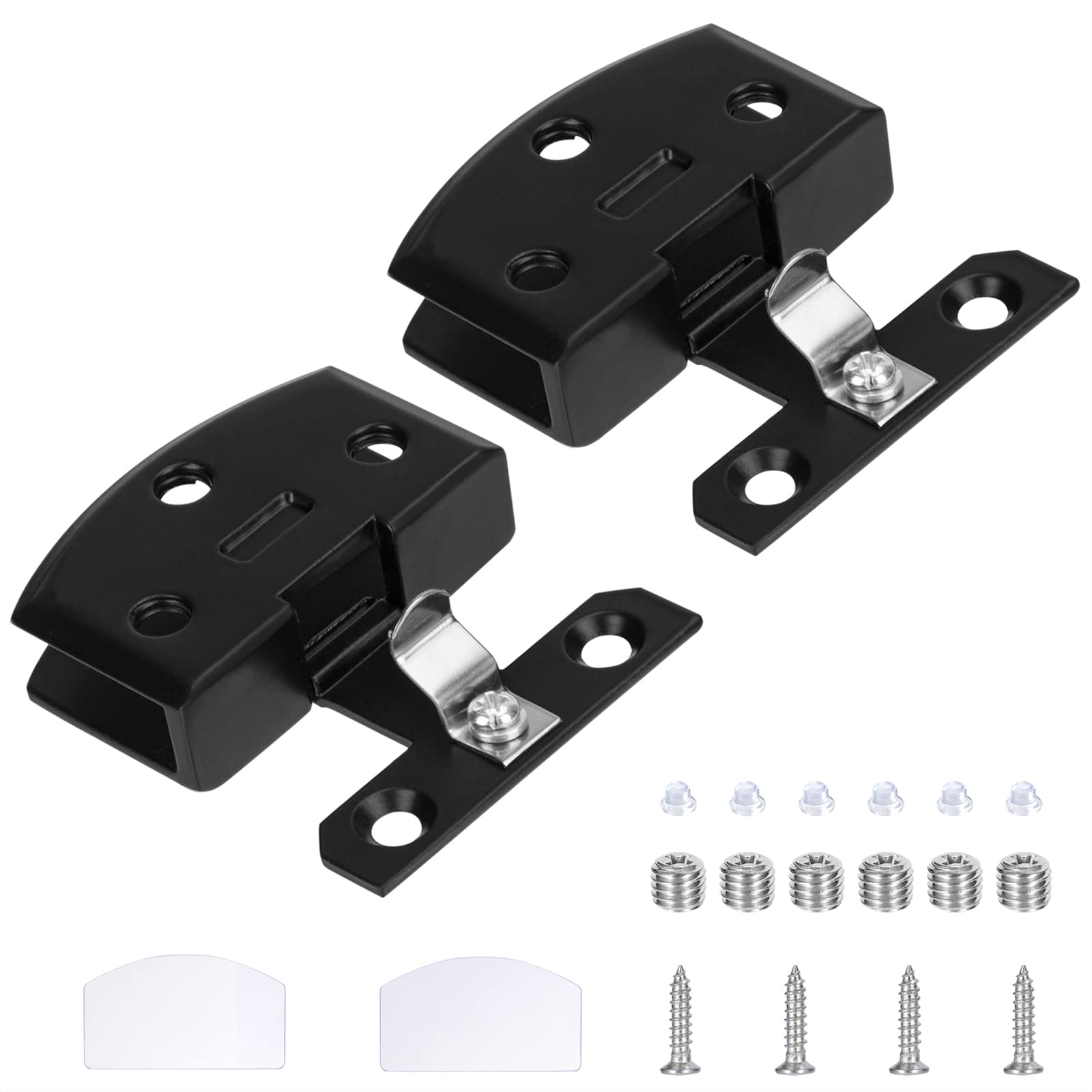 Paquet De 2 De Porte En Verre Charnière à Pivot à 90 °, Verre Sans Perforation Acier Inoxydable Ajustement Pour Verre De 5 8mm 85711411