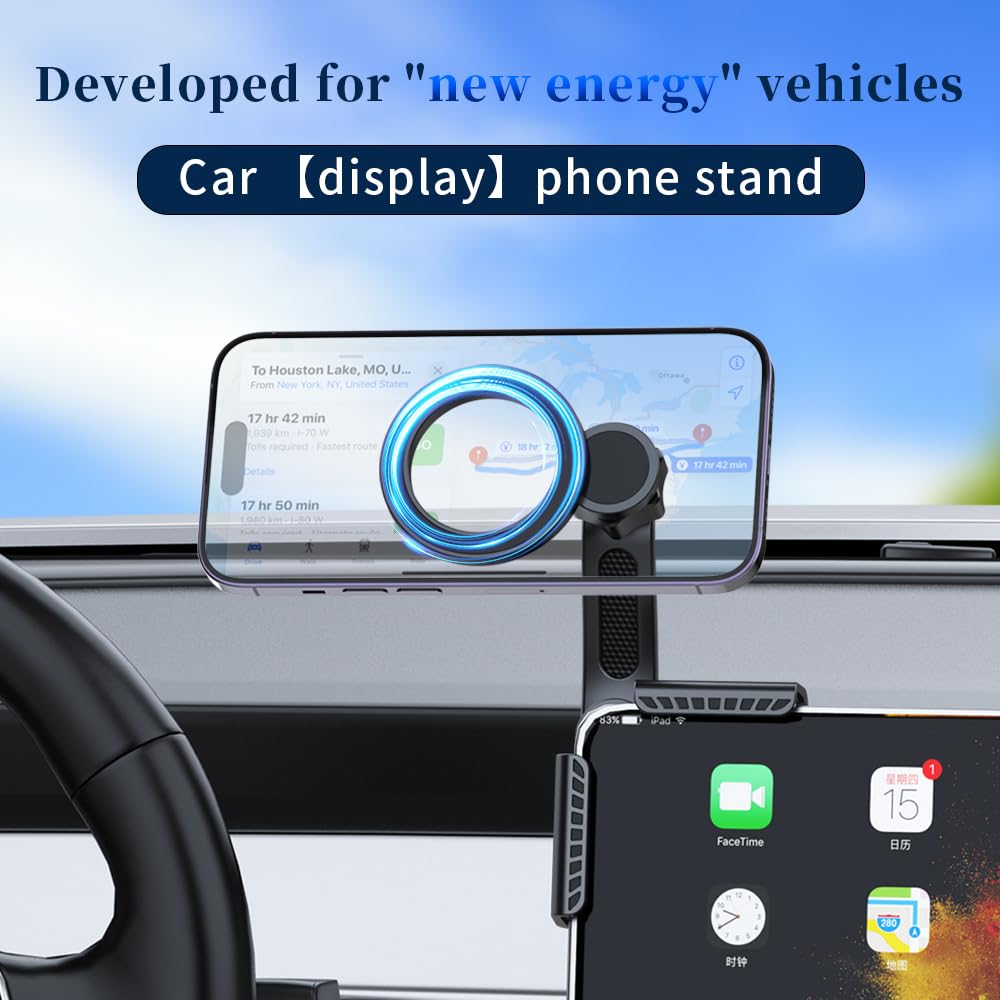 Tesla Phone Holder Magnetic Mount - Strong Magnet Car Phone Mount For Model 3/Y/S/X Accessories