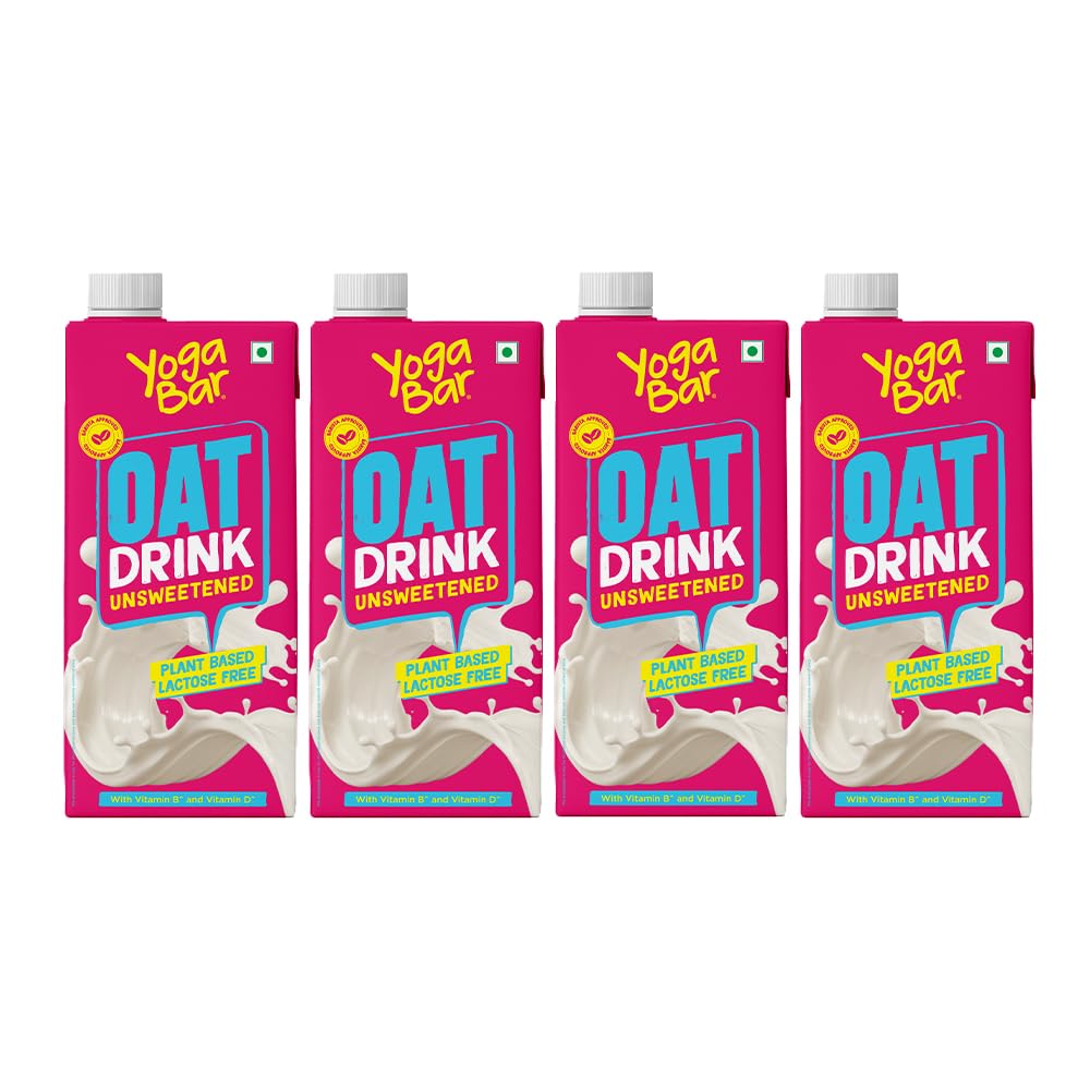 Yogabar Oat Milk 4 ltr (4 x 1000) | Lactose Free | No Added Sugar |Gluten Free | No Preservatives | Zero Cholesterol | Dairy Free| Source of Calcium & Vitamins | Oat Beverage Unsweetened-image-48