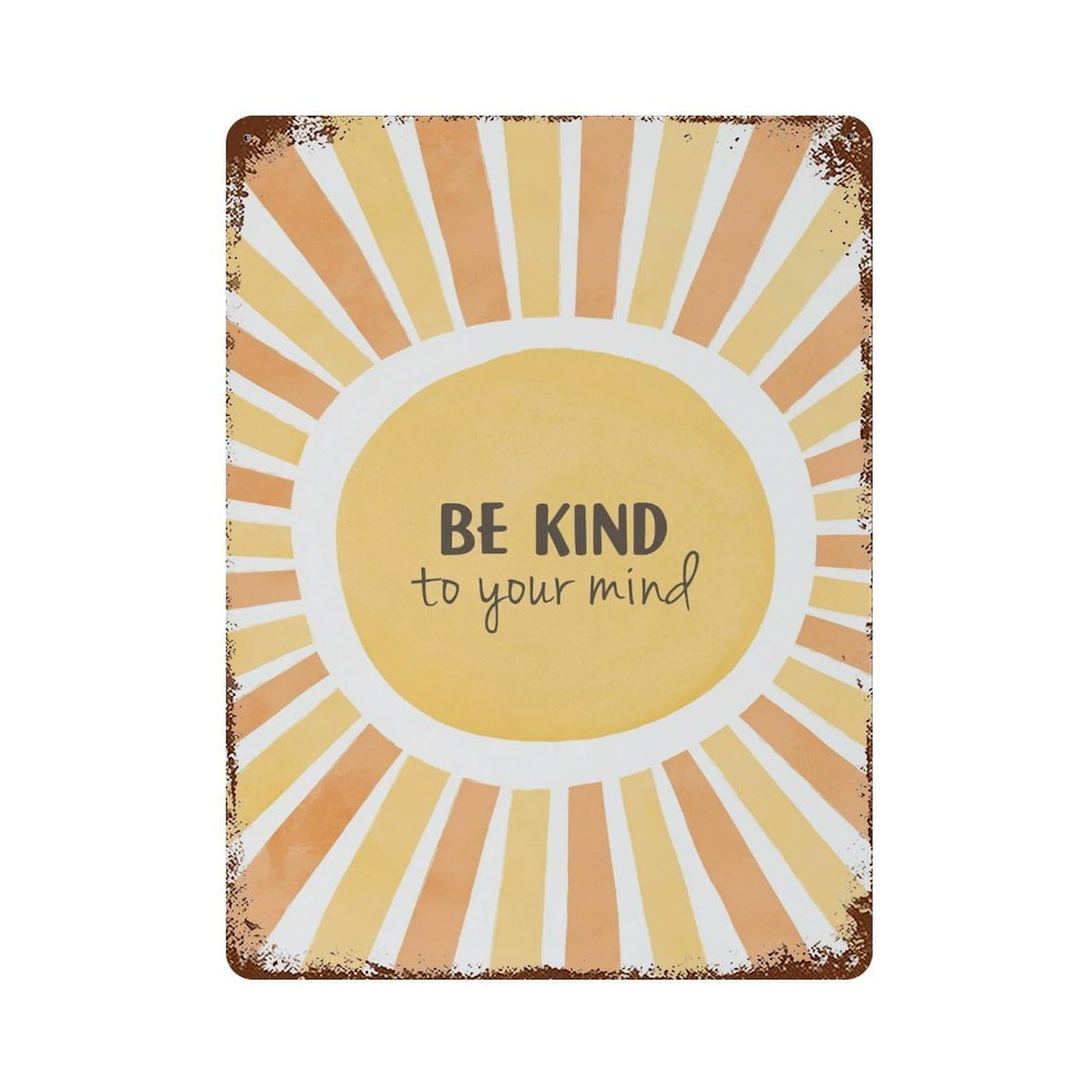 xiaoxiaoshen Be Kind To Your Mind Mental Health (1) Wall Decor Art Metal Tin Poster Modern Home Decor Art Home Bar Shop Decorations Vintage Sign 40x30cm
