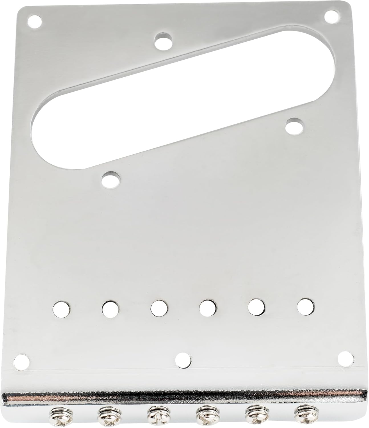 Musiclily Pro 54mm Modern Telecaster Bridge 6 SUS Stainless Steel Saddles for Fender Squier Tele Style Electric Guitar, Chrome