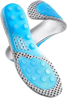 Silicone Gel Insoles for Women Men Orthotic Sole Pad for Shoes Deodorant Breathable Cushion Running for Feet
