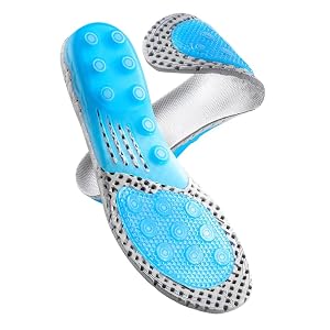 ONMYJFD Silicone Gel Insoles for Women Men Orthotic Sole Pad for Shoes Deodorant Breathable Cushion Running Pad for