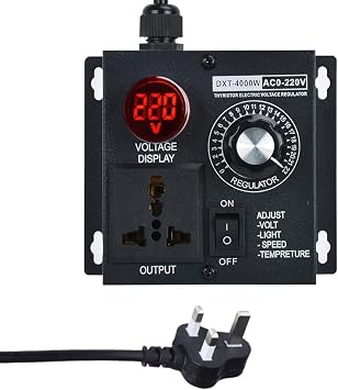 4000W Electronic Voltage Regulator For Motor Fan Electric Drill With Stepless Control AC110V 220V InputUK