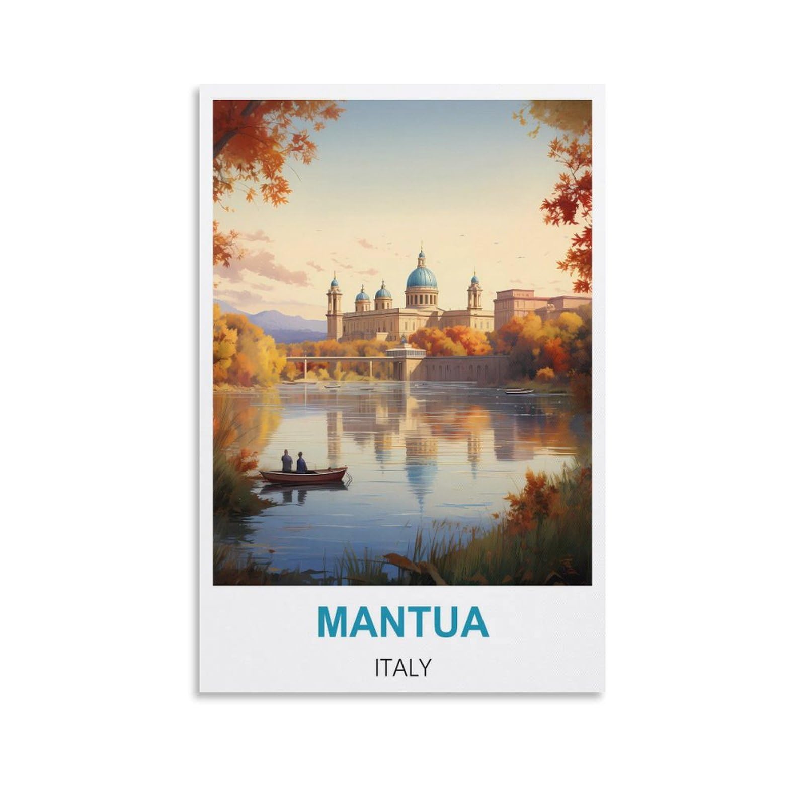 Metal Tin Sign Mantua Italy,Vintage Plaques Poster Plaque Decor Retro Posters Gallery Wall Art Print 30x30cm