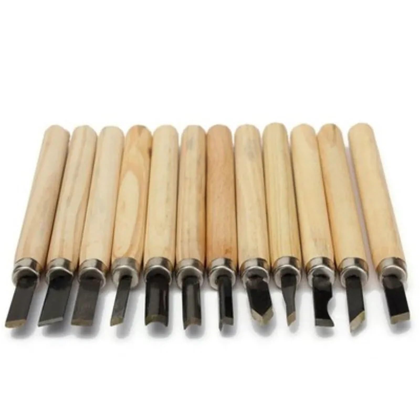 Juego de Herramientas de Mano con Cuchillo cincel for tallar Madera Profesional, 12 Uds., for Tallado básico y detallado, gubias for carpinteros Herramienta de Talla de Madera