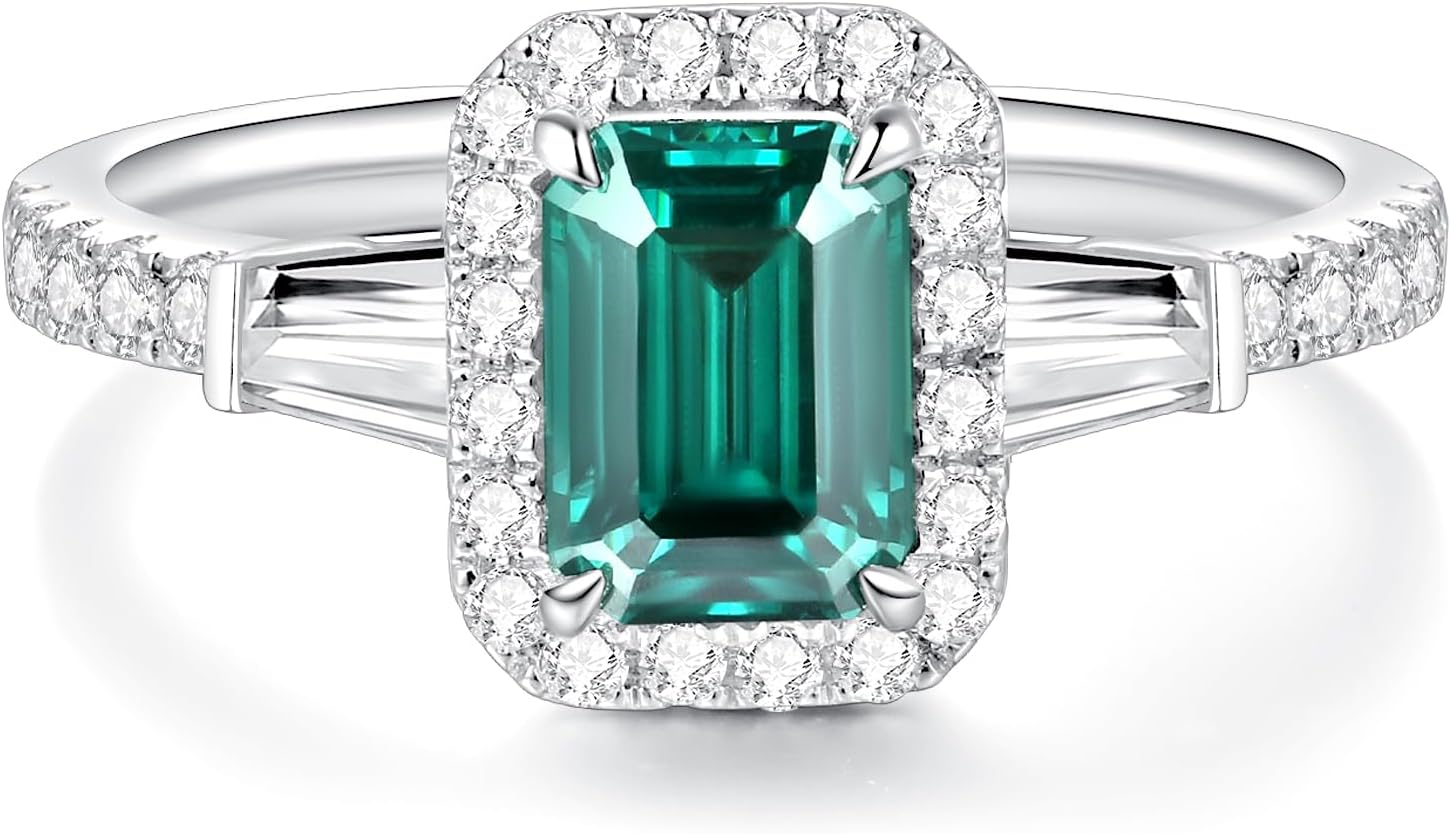 Moissanite Engagement Rings for Women | 2.2CT Royal Blue Oval-Cut VVS1 | Multi-Color Multi-Cut 1.7-1.8CT | Premium S925 Sterling Silver 18K White Gold Plated | Wedding Promise Ring Size 4-10| Perfect Valentine’s Day Gift - Image 6