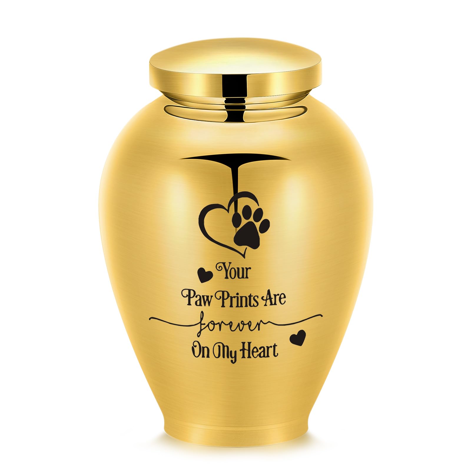 Large Urn for Human Ashes Stainless Steel Memorial Cremation Butterfly Urn for Ashes for Women Men Keepsake Urns for Pet Ash Memorial Decorative Cremation Urns (Gold-Print-w, 8.26 * 5.63)