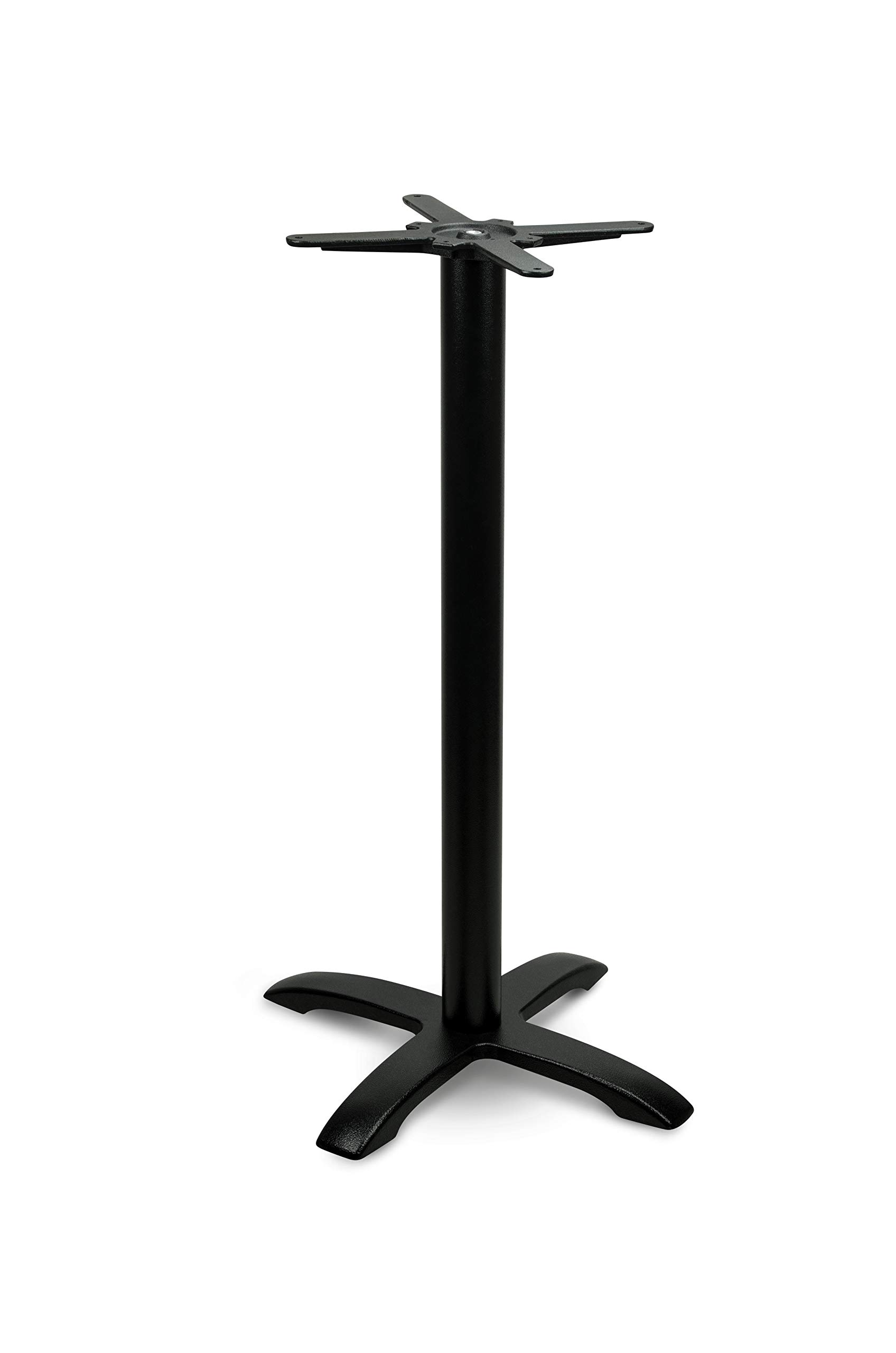 Stehtischgestell Tischbein Schwarz | Premium | PJ7652/110 | Metall | Stehtisch | H 108 cm | 14 kg | Standfuß 46x46 cm | max. Tischplattengröße 70x70 / Ø 80 cm