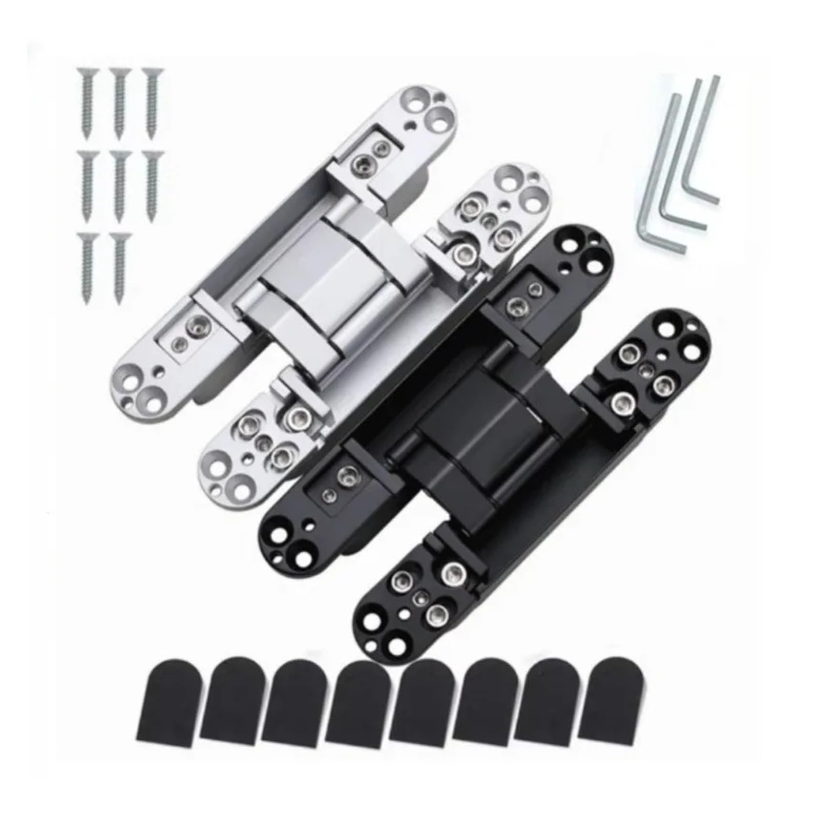 Versteckte Türscharniere aus Aluminiumlegierung | Unsichtbare Türscharniere in Schwarz und Silber(Black)