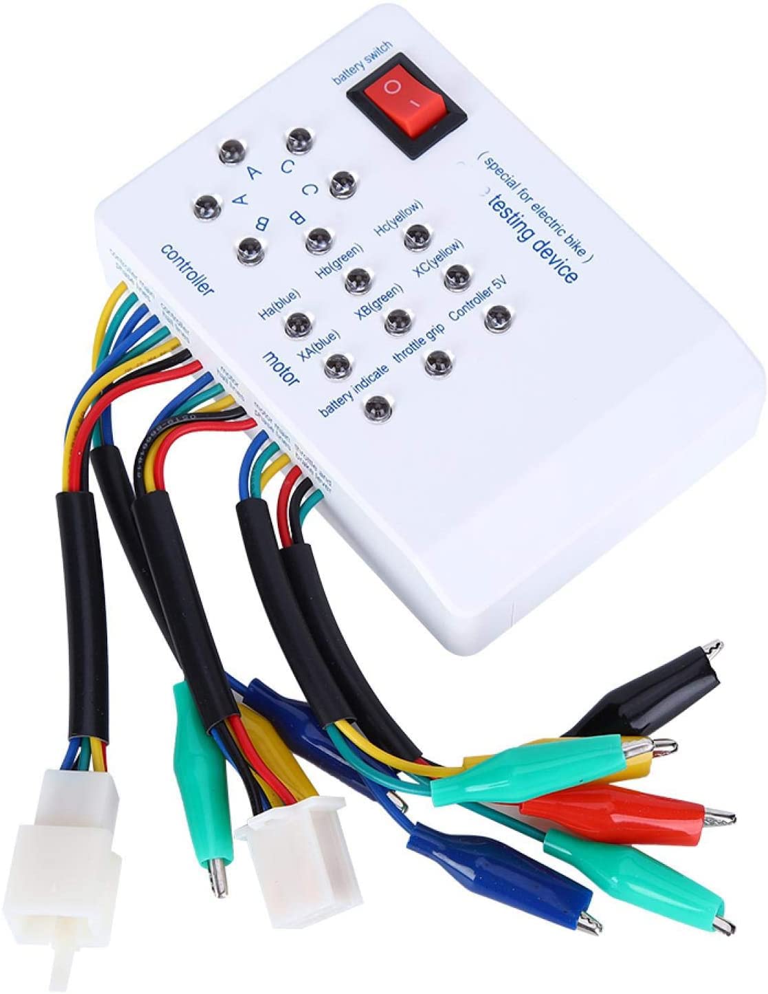 Tester Motore Brushless, 115x80x26mm Dispositivo di Prova E-bike Electro, Riparazione Auto Tester per Biciclette Elettriche Controller Rilevatore Universale per Veicoli Elettrici