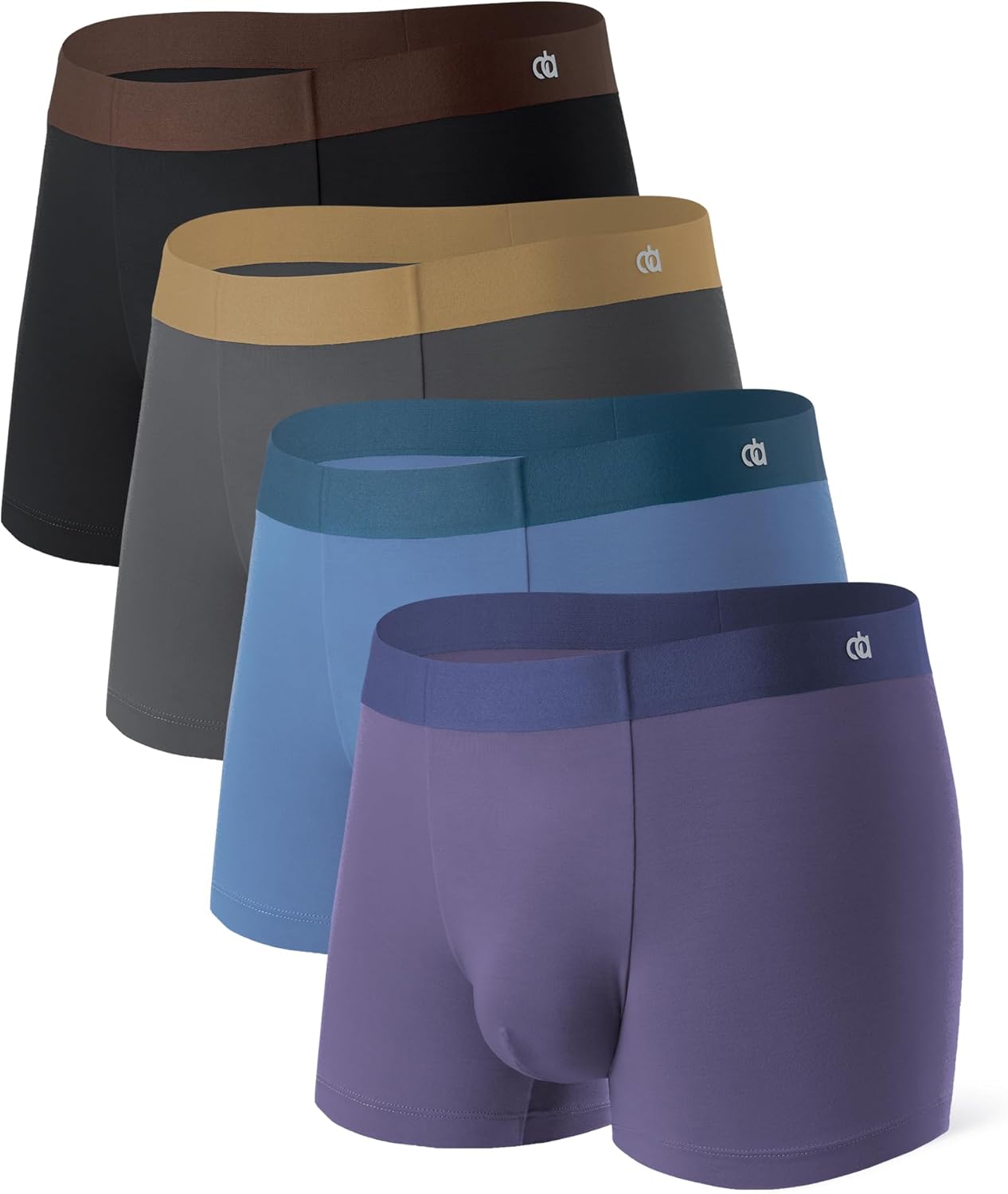 DAVID ARCHY Men’s Seamless Underwear, Rayon Made from Bamboo, Breathable Moisture-Wicking Comfort Pouch, 4 Pack