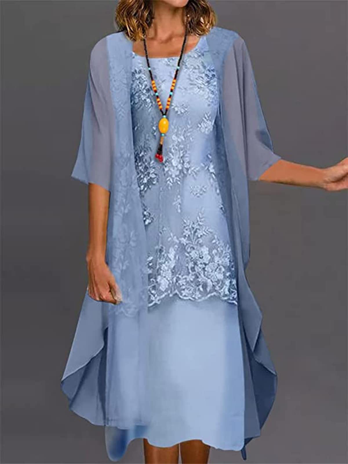 Abito da Donna in Due Pezzi, Abito in Pizzo, Abito Festivo, Abito da Sposa in Due Pezzi, Abito Elegante con Abito Giacca, Abiti da Damigella d'Onore, Abiti da Cocktail, Abito da Sera
