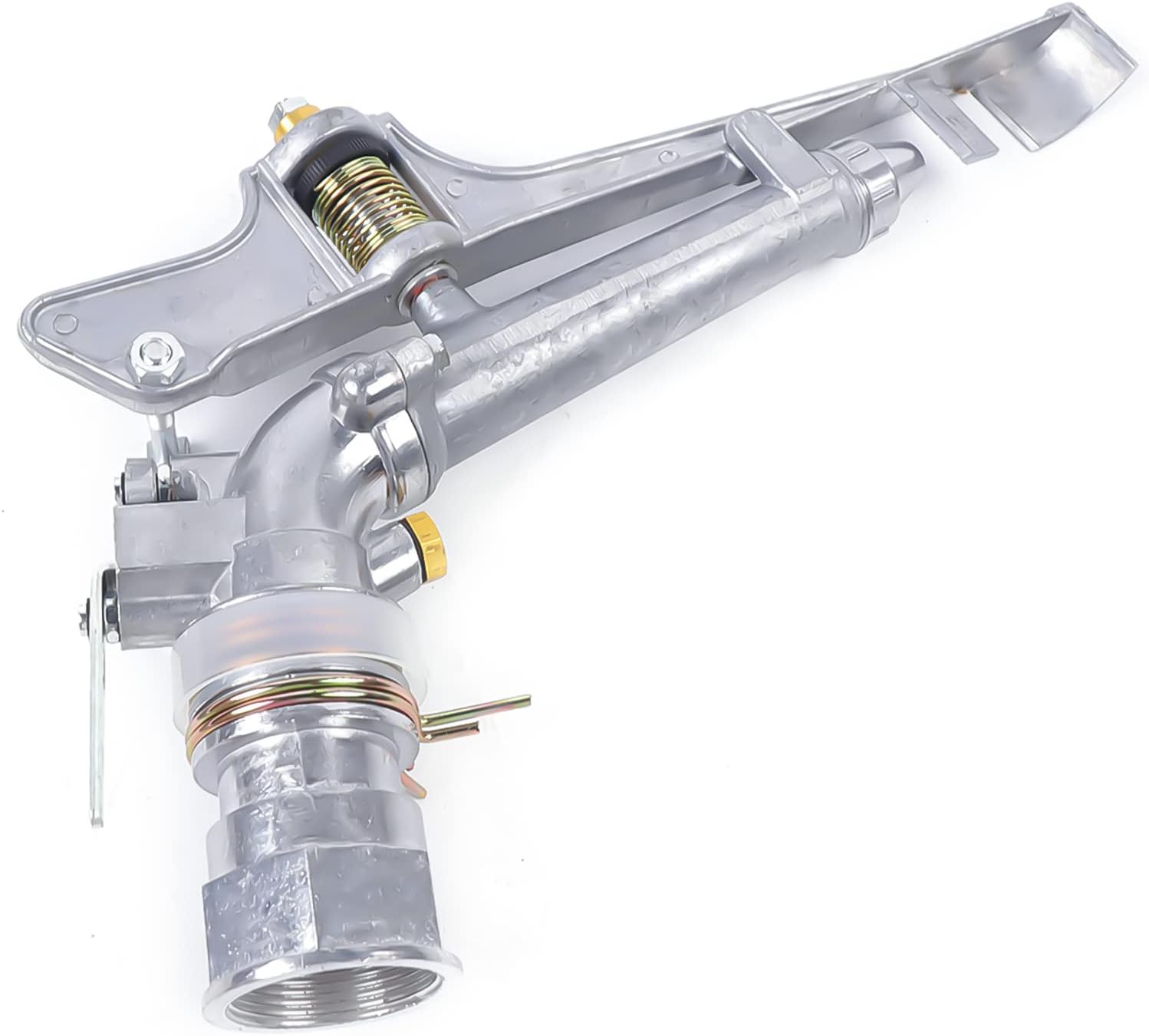 1.5-Inch Double Nozzle Swinging Sprinklers - 360 Degree Rotatable Large-Area Irrigation Sprinkler - 164 FT Radius - for Agricultural and Garden Use in Farms, Orchards, Lawns ,Yard and Gardens