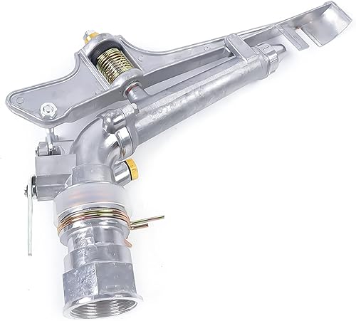 Miniatura 3 de Rociadores oscilantes de doble boquilla de 1.5 pulgadas, rociador de riego giratorio de 360 grados, radio de 164 pies, para uso agrícola y jardín en