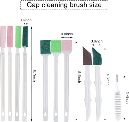 Miniatura 6 de Cepillo de limpieza para hendiduras, cepillo de limpieza pequeño para limpieza de la casa, cepillo de inodoro desechable, cepillo de limpieza