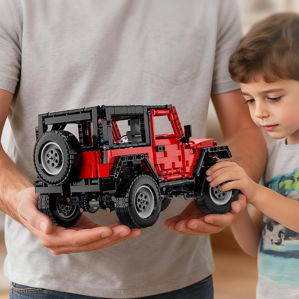 RiceBlock Off-Road Vehicle Model Building Setfor Adult Challenging, Car Building Toys Boys Aged 8 and Above, 1313 Pieces