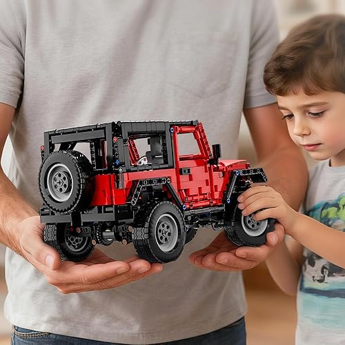 Miniatura 5 de RiceBlock Juego de construcción de vehículos todoterreno para adultos, juguetes de construcción de automóviles para niños de 8 años en adelante,