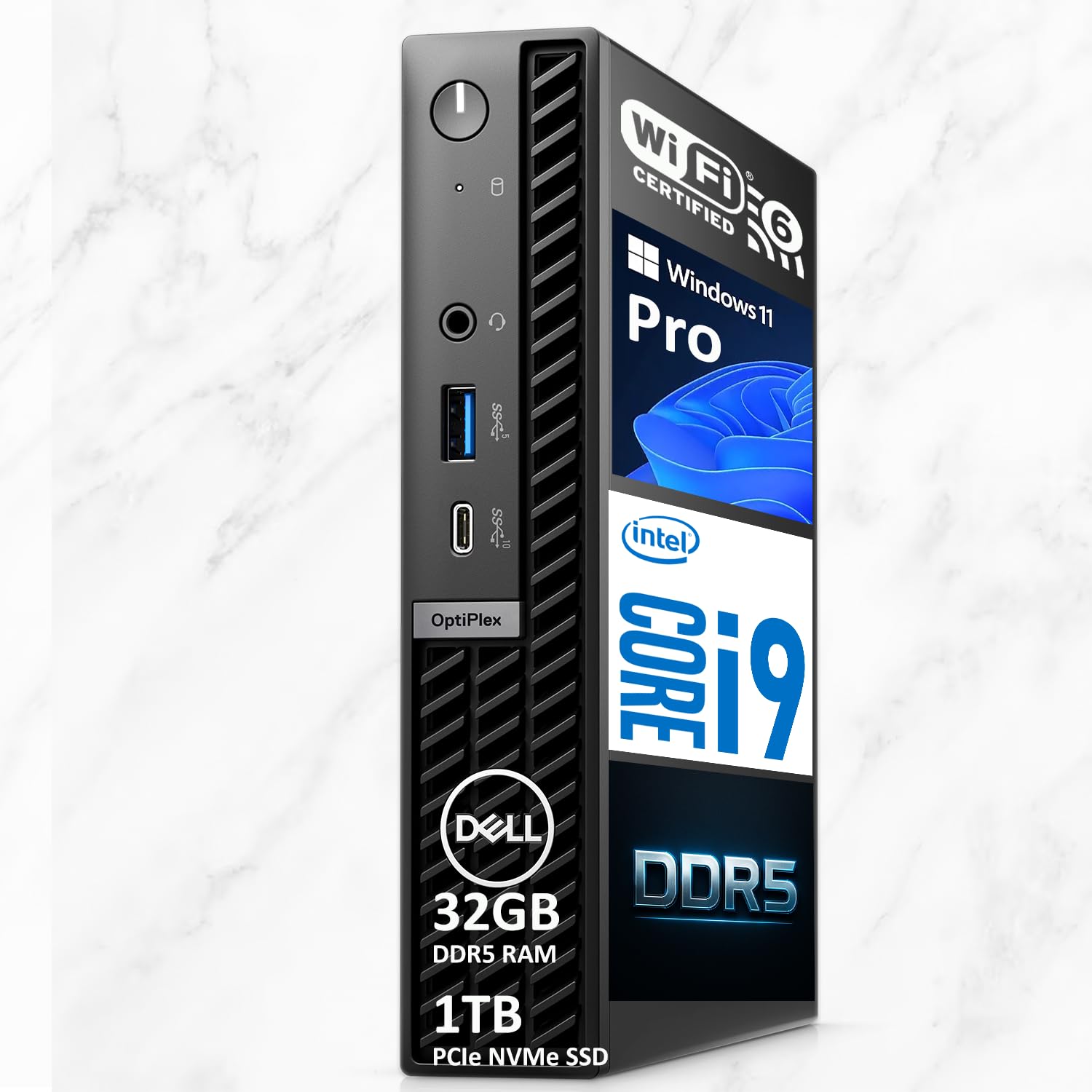 新品TSUKUMOi7 11700/16G/SSD512G/Office2019 Dell Pro Slim Desktop Computer, Core i5-14th Gen, 16GB RAM