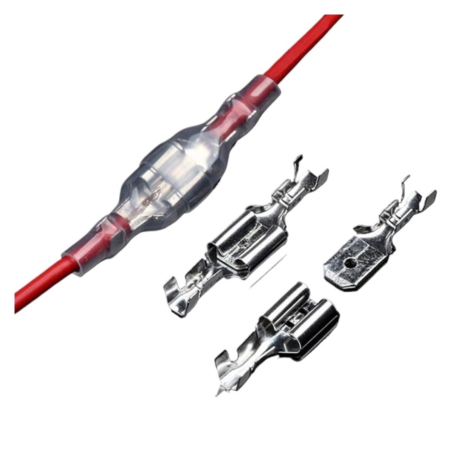 Stecker 900 Teile/Satz Isolierte Elektrische Draht Crimp Terminals 2,8/4,8/6,3mm Flachstecker Sortiment Kit mit Box