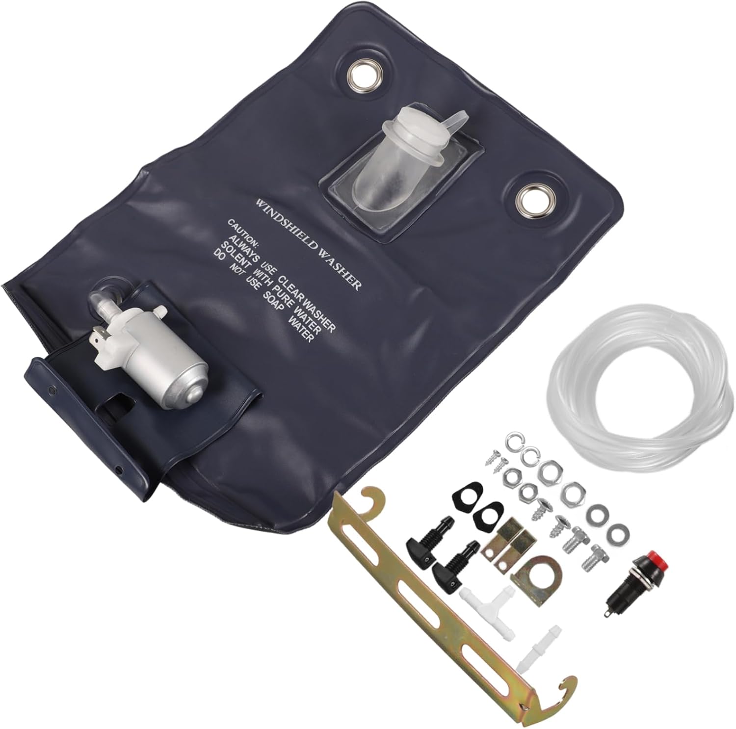 Windshield Washer Pump Hose Kit Replacement Fluid Pump for Vehicle Auto Cleaning