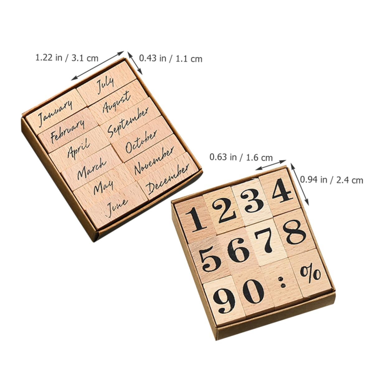 HOMSFOU 5 Sätze Hölzernes Siegel Selbst Pads Herstellung Stempeln Journaling Name Briefmarken Selber Machen Handwerk Briefmarken Sammelalbumstempel Holzstempel Stück * 5