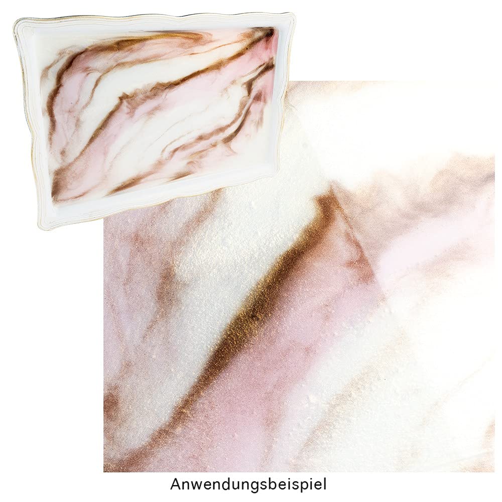 Ideen mit Herz Mica-PPolver, pigmenti con effetto madreperla, colore resina, 25 pezzi da 10 g, ideali per miscelare con resina epossidica, come colore sapone, per creare candele fai da te