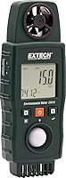 Vista 3 de Extech Medidor ambiental EN510 10 en 1: mide la velocidad del aire, la luz, el sonido, la temperatura, la humedad, el punto de rocío, la bombilla