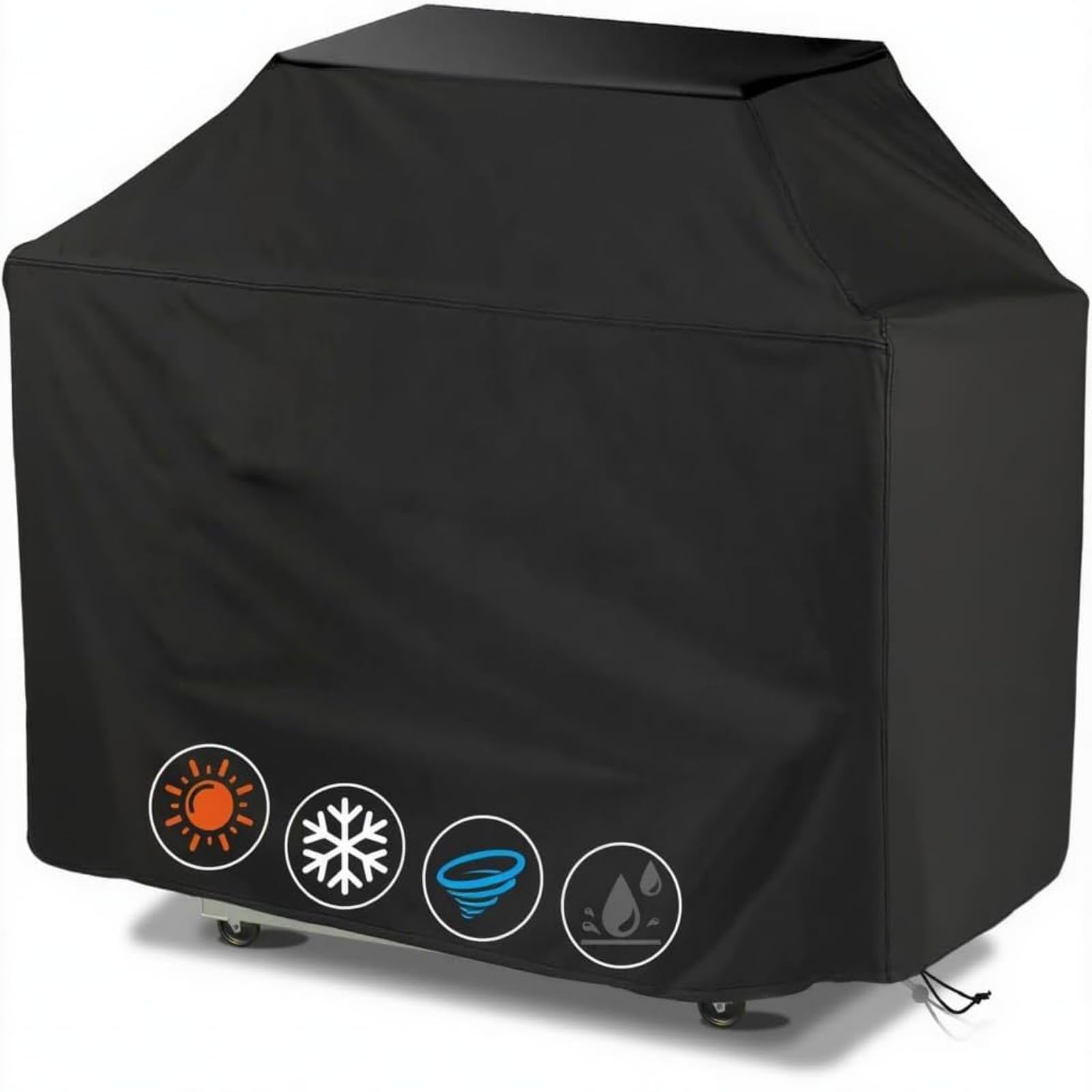 Demiwise 58 inch Grill Cover for Outdoor Grill,Upgraded Adjustable Buckle and Drawstring,Waterproof, Anti-UV, Rip-Proo,Suitable for Most Grills