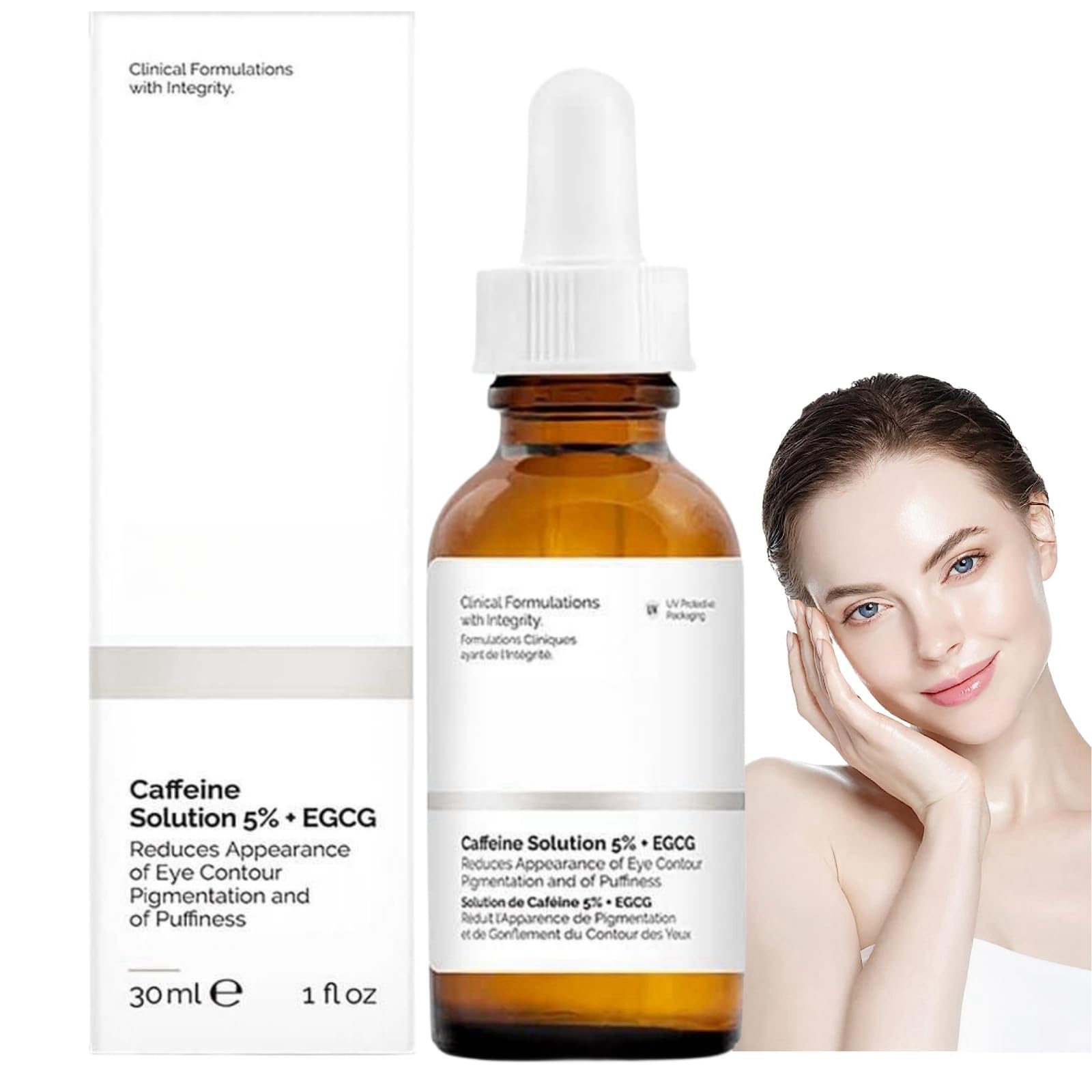 Caffeine Solution 5% + Egcg,Anti Wrinkle Serum,Caffeine Eye Serum,Brightening Serum,Under Eye Cream for Reduce Circles and Puffy Eyes,Face Serum for Women,Eye Cream for Anti Aging,Eye Bags Removal