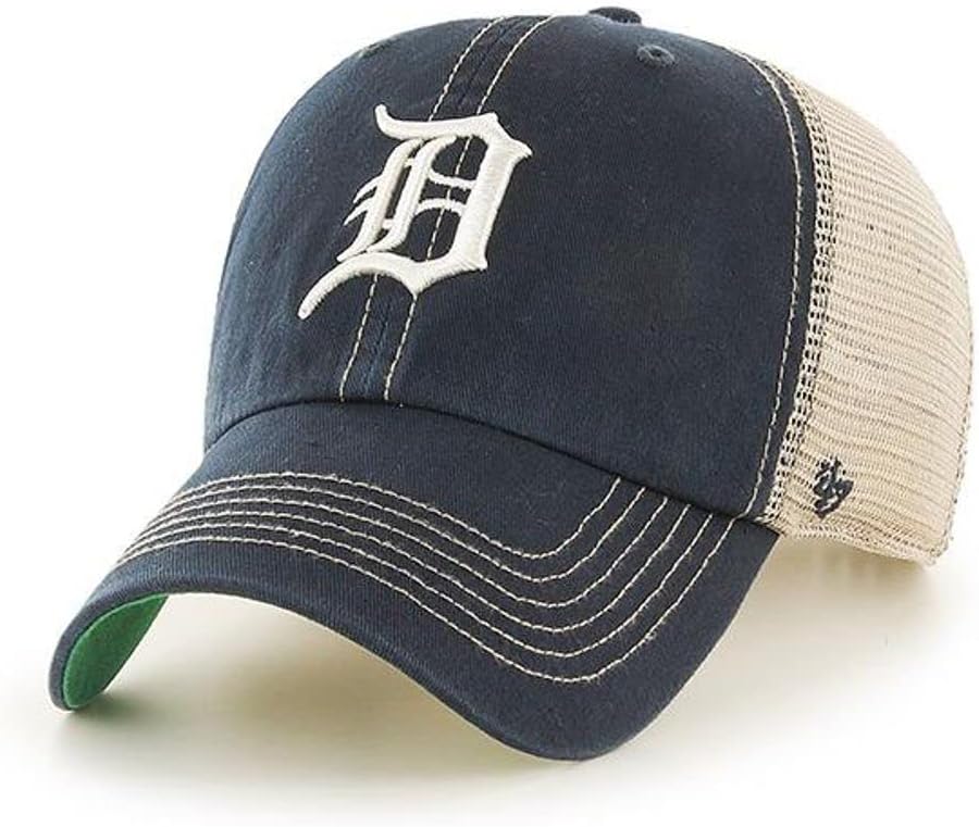 '47 Detroit Tigers Trawler Clean Up Snapback Trucker Hat Baseball Cap - Navy, One Size