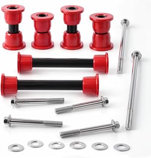 Club Car Precedent Bushing Kit with Screws, Golf Cart Front Lower Spring & Front Upper A Arm Polyurethane Bushings and Sleeves for 2004-Up Club Car Precedent Gas&Elec, Golf Cart Suspension Replacement
