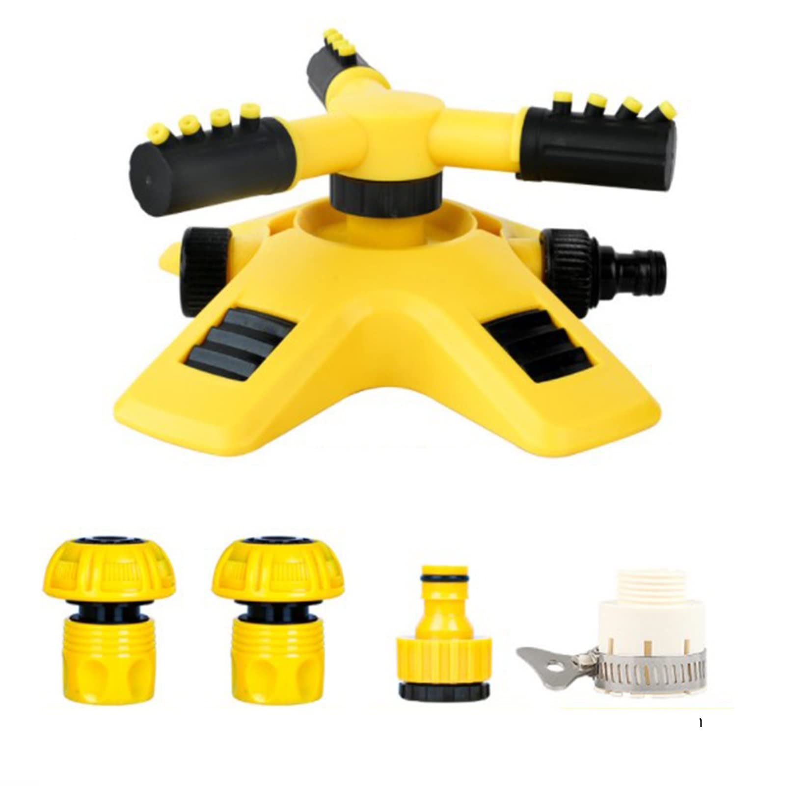 Rociador de jardín for césped, rociador de Agua automático de 360 ​​Grados, Cabezal de rociador de riego de Patio de césped ABS, Boquilla de rociador de Suministro de jardín Ajustable