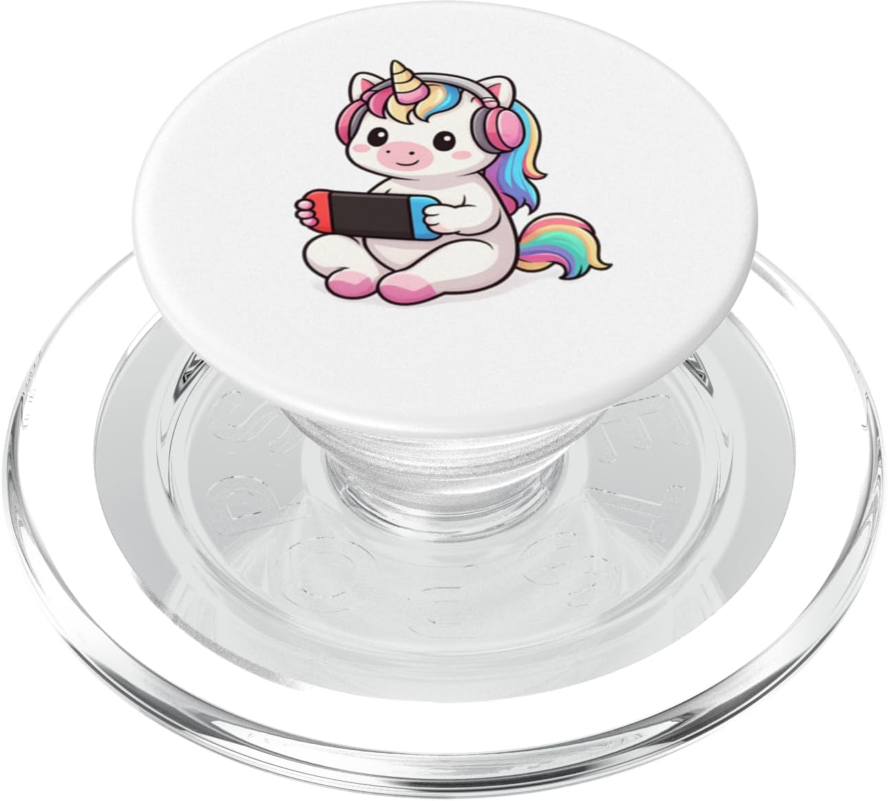 Kawaii Gamer Unicorn Playing Video Game Gaming Gifts PopSockets PopGrip for MagSafe