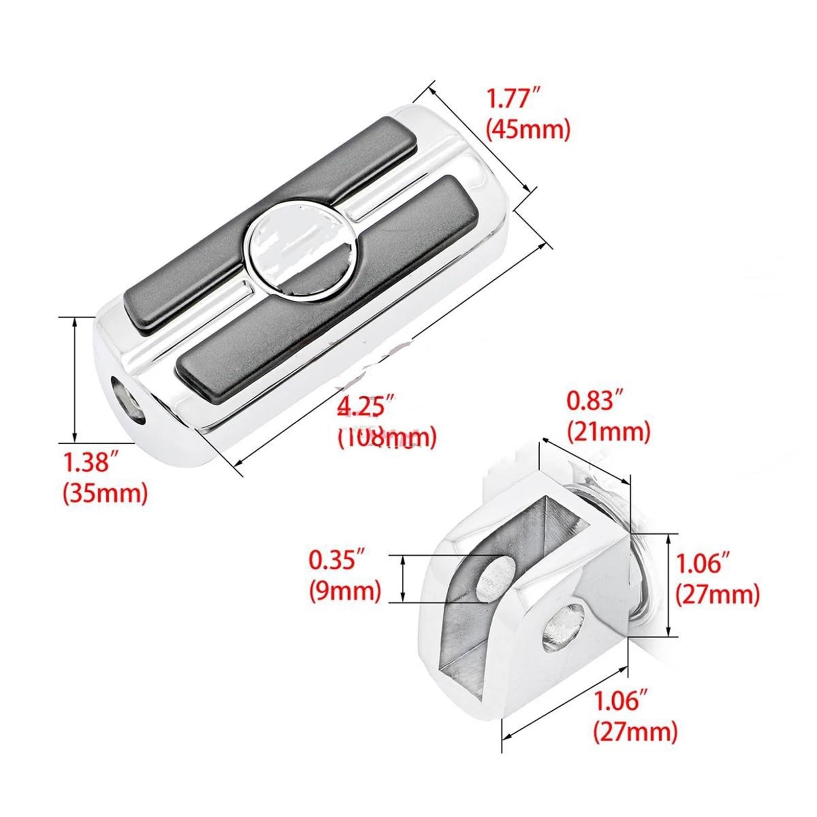 Accesorios para clavijas Accesorios De Motocicleta Para Suzuki Para Boulevard M109R 2006-2009 2010 2011 2012 2013 2014 2015 Estriberas Delanteras Para Conductor Reposapiés Pedales Piezas(Nero)